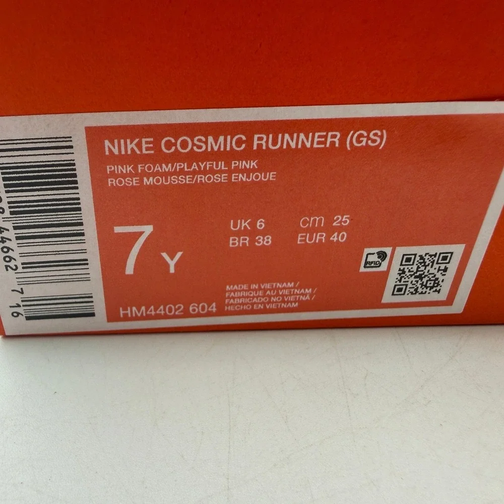 Nike Cosmic Runner Shoes Youth Size 7Y Pink Foam Playful Pink Running HM4402-604